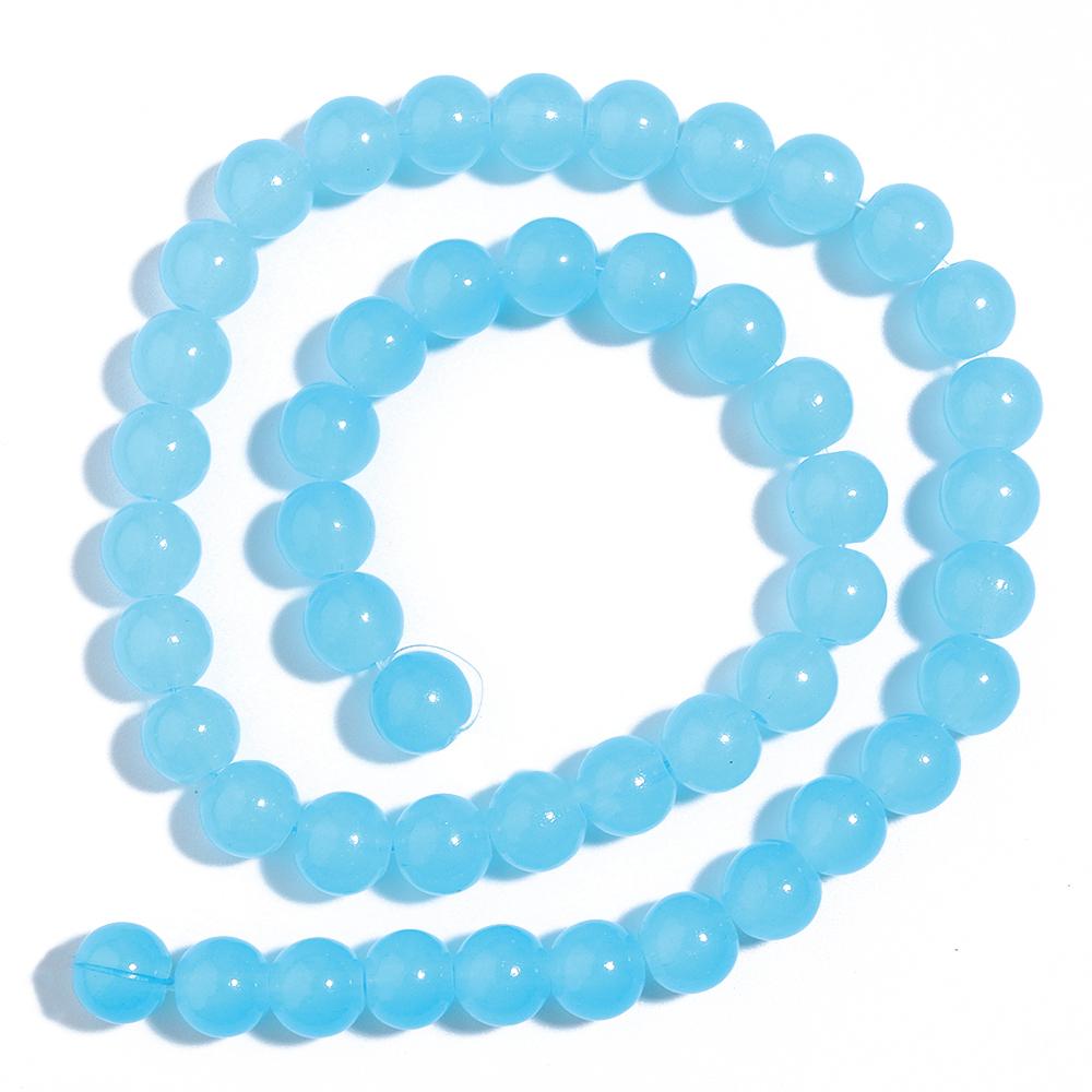 1 Strand 6/8mm Solid Color Glass Beads Loose Spacer Round Beads For Jewelry Making DIY Handmade Bracelet Necklace Accessories