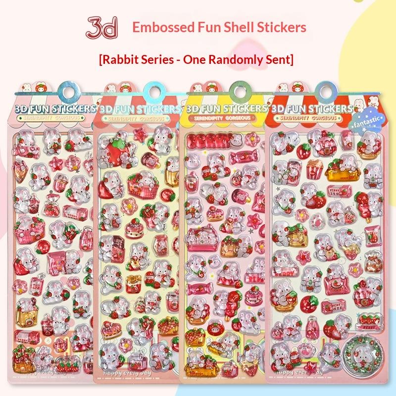 3D Embossed Animal Series Sticker Cute Decor For Handcrafts, Notebooks, Device Embellishment & Gifts Anime Worlds Store