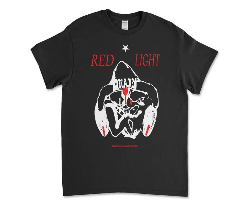 Bladee Red Light Black T-Shirt Tee Shirt Drain Gang