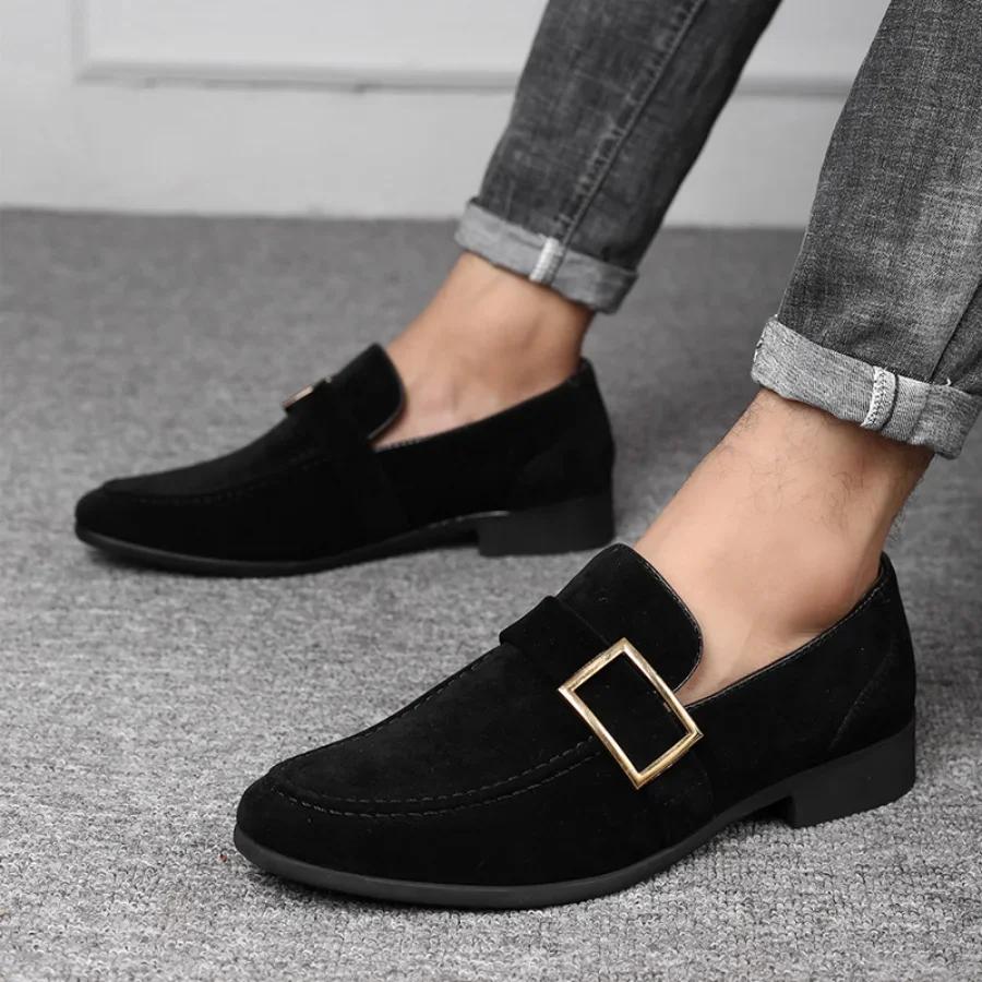 Mens Casual Business Shoes Loafers Men Dress Shoes Faux Suede Driving  Fashion Formal  for Men Sneakers2024