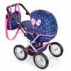 Poussette landau pour poupée pliable avec sac et poignée réglable – Kinderplay (KP0262T)
