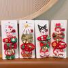 Christmas Bow Hair Clip Set: Cute Tree, Reindeer & Snowman Duckbill Clips for Kids