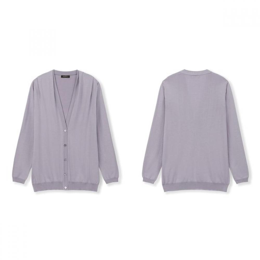 FURINA Silk Cotton V Neck Button Cardigan