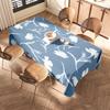 Waterproof Tablecloth Blue Floral Design Washable Table Cover Dining Table Decor Kitchen Table Runner Home Textiles Party Suppli