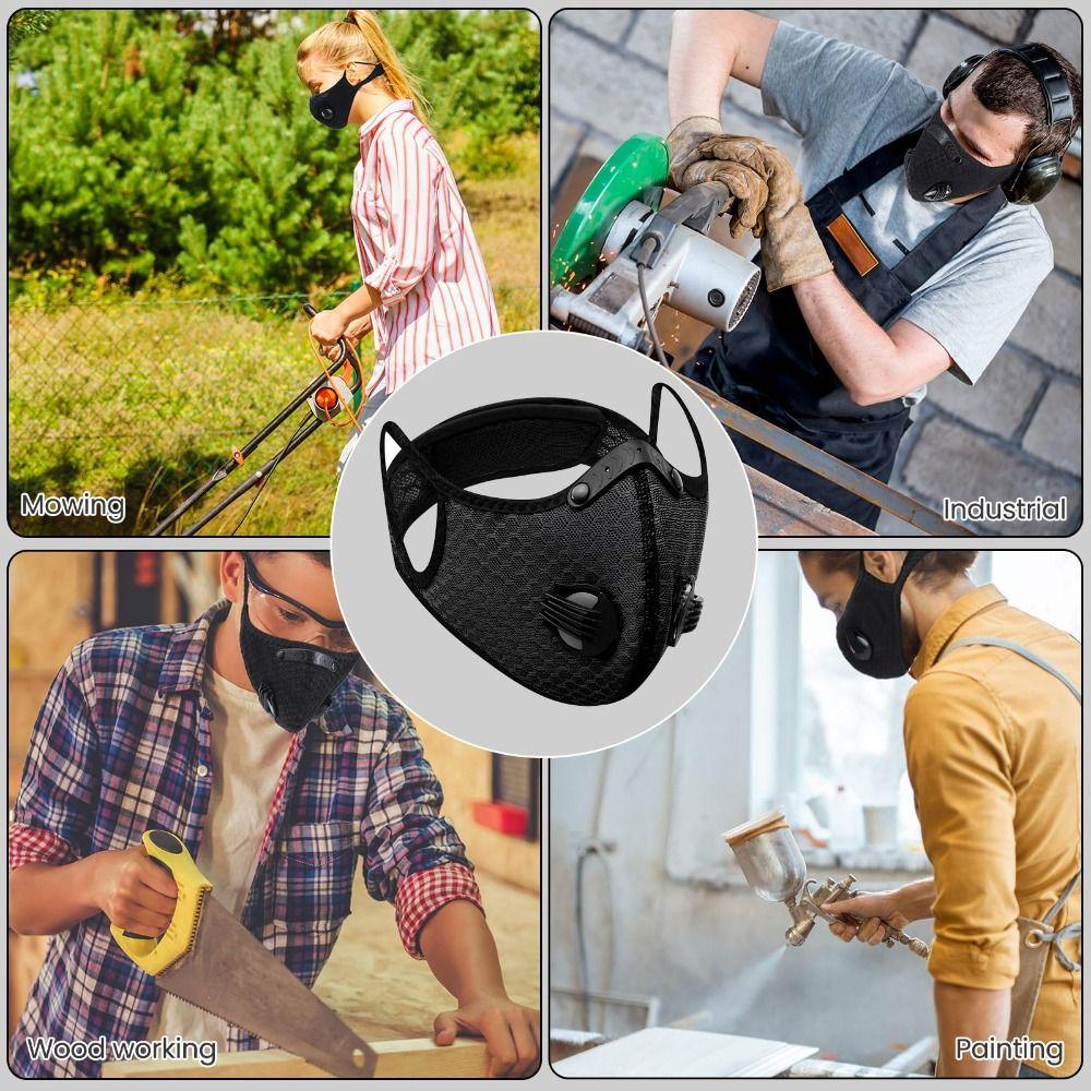 Ergonomic Respirator Mask Nose Clamp Activated Carbon Filters Breathable Dust Mask  Painting