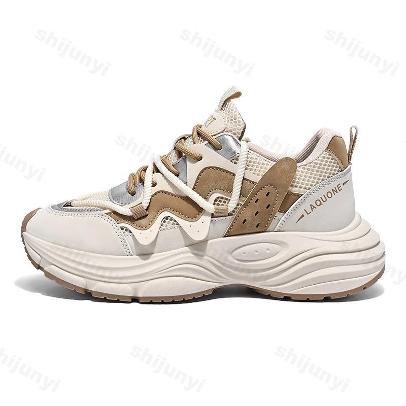 Zapatillas Casuales de Moda para Hombre Moda de Primavera Transpirables Zapatillas de Plataforma Hombre Antideslizantes Con Cordones Zapatillas para Correr Malla Zapatillas De Hombre