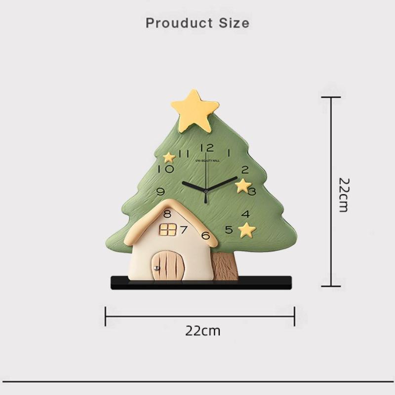 New Christmas-decorated Tabletop Pendulum Table Clock Creative Living Room Small Ornaments