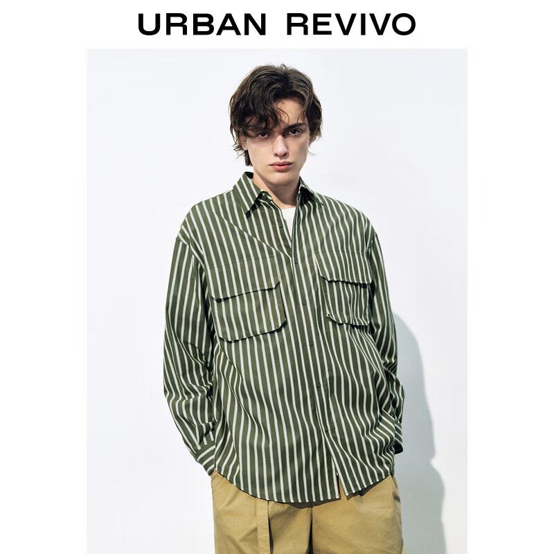 UR Men s Classic Striped Cardigan Shirt L
