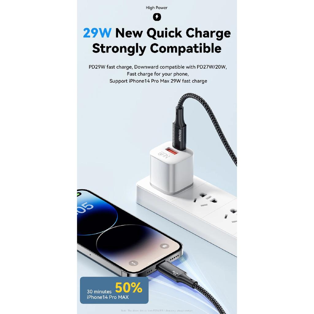 Essager USB C Cable For iPhone 14 13 12 11 Pro Max Xs Plus 29W Fast Charging Cable Type C To Lighting Date Wire For iPad Macboo