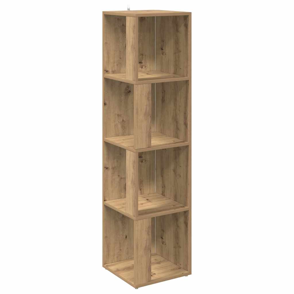 Artisan Oak Corner Shelf 33 x 33 x 132 cm Engineered Wood