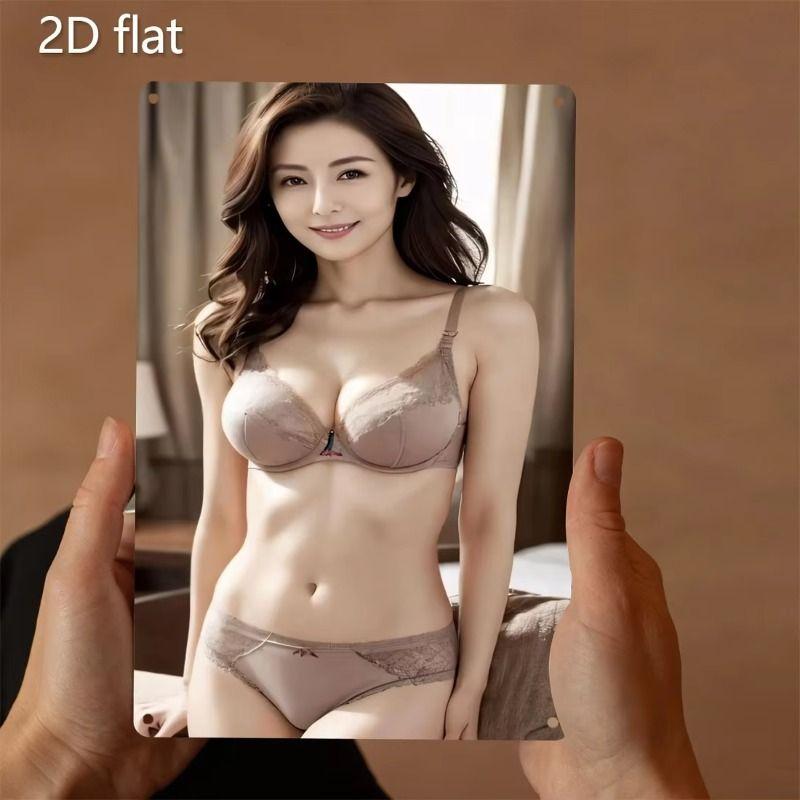 

Металлическая жестяная табличка Силуэт женщины Декор для бара, гаража