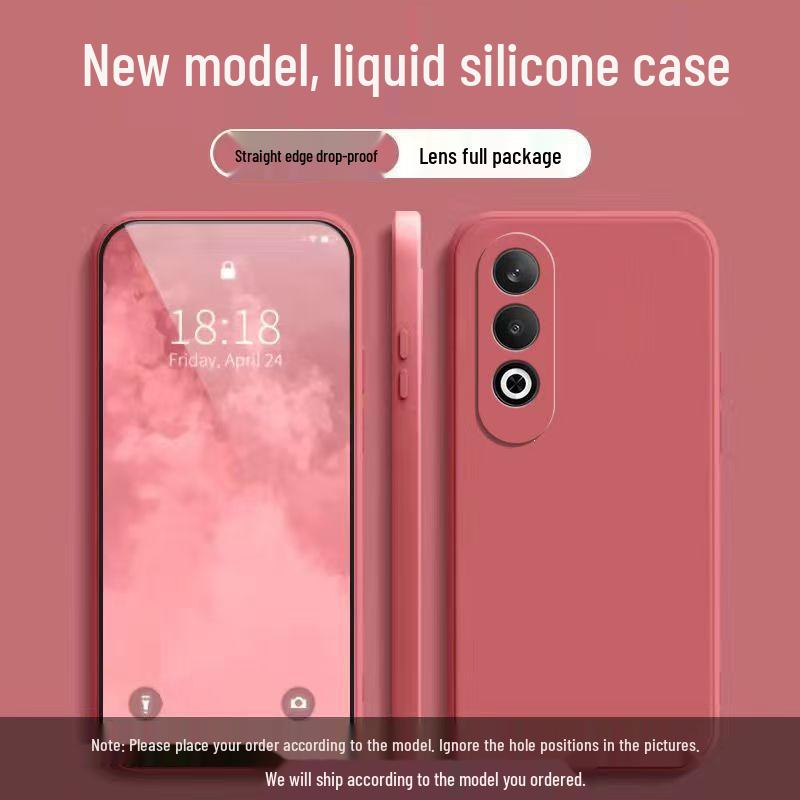 OPPO K12 Plus Liquid Silicone Case: Solid Color, Full Coverage, Drop Protection, Soft Edge