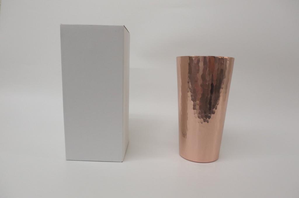 Asakusa Copper Silver Copperware Store Pure copper tumbler 400cc A copper tumbler made by a craftsman with 40 years of Mr. Hoshino, experience.