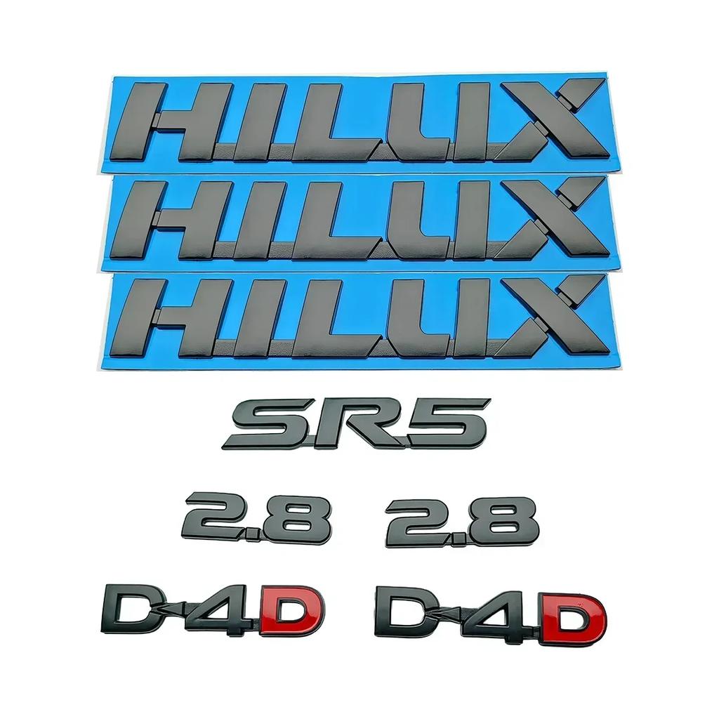 3D ABS Auto Decal Badge Nieuw Embleem voor Toyota Hilux Kofferbak Achterklep SRS 2.8 D4D Auto Styling Accessoires OH9