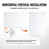 Magnetic Glass Whiteboard, Dry Erase Board 1200 x 800 mm, Wall-Mounted Large White Glassboard Frameless, with Marker Tray, an Eraser and 2 Markers,