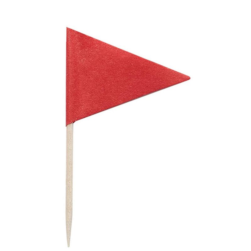 ABJI-200 Pcs Solid Red Toothpick Flags Small Mini Plain Red Color Stick Cupcake Toppers Flags DIY Decoration красный