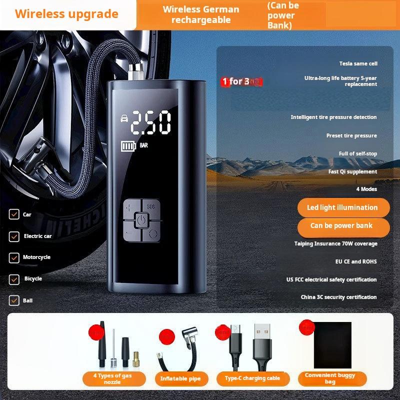 Automobile Compressor Tire Inflatable Locomotive Portable Air Compressor Pump Used Automobile Motorcycle Bicycle Inflatable Pump