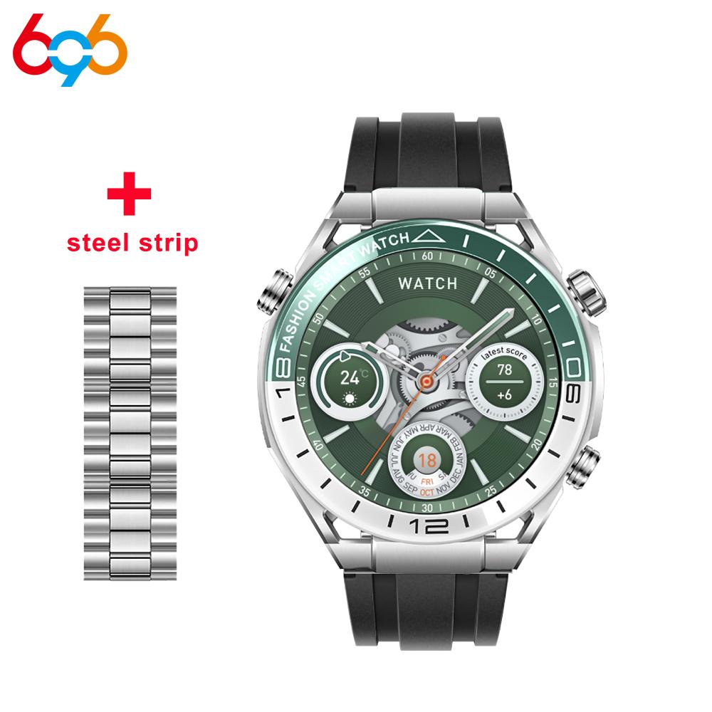 

Men Smart Watch Outdoor Compass Weather Voice Assistant Watches NFC Map Navigation Sports Heart Rate Waterproof Smartwatch