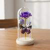 Butterfly Gold Foil Rose Immortal Flower Glass Cover Qixi Festival Valentine's Day Gift Creative Mother's Day Christmas Gift