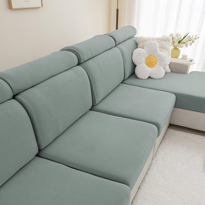 Simple Double-Layer Sofa Elastic Non-Slip Sofa Slipcover Living Room Four Seasons Universal Breathable Thickening Sofa Cushion Cover