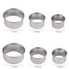 3Pcs Stainless Steel Dough Cutter Dumplings Molds Round Cookie Biscuit Cutters Circle Pastry Cutters Baking Circle Ring Molds