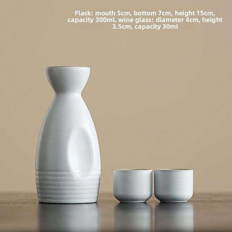 Japanese Style Ceramic Sake Pot Cups Set Decoration Drinkware Crafts Traditional for Cabinet Kitchen Tea Party Drawer Cupboard