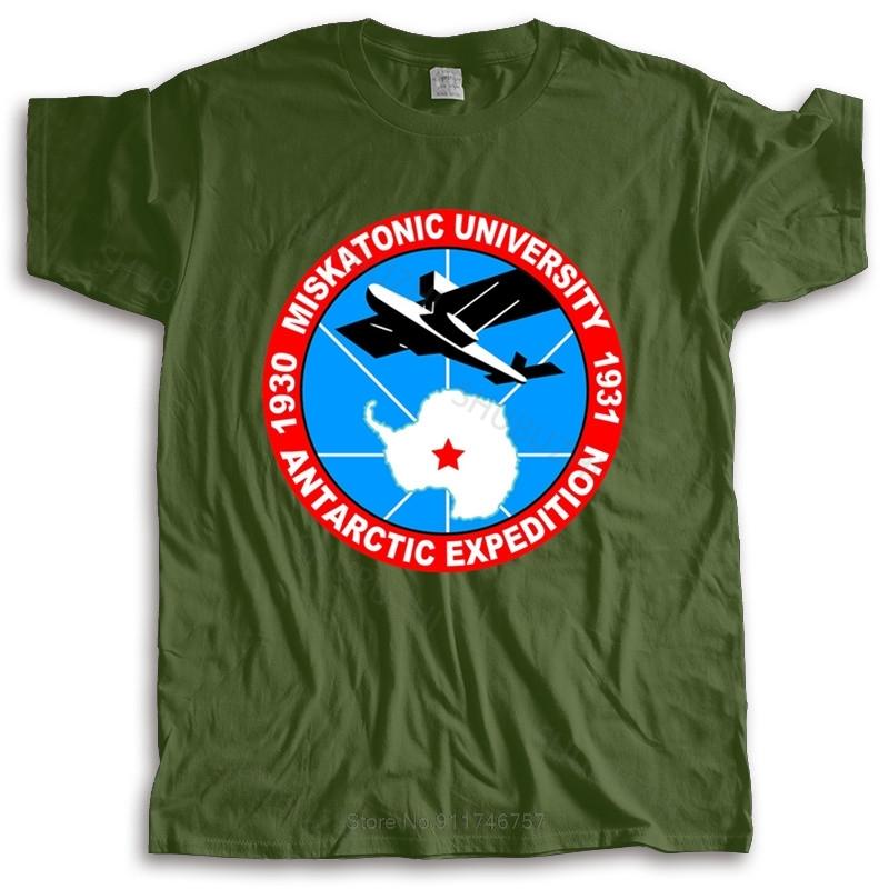 t-shirt men crew neck tees Miskatonic University 1930 Antarctic Expedition Ii Vintage T-Shirt Lovecraft cotton tshirt