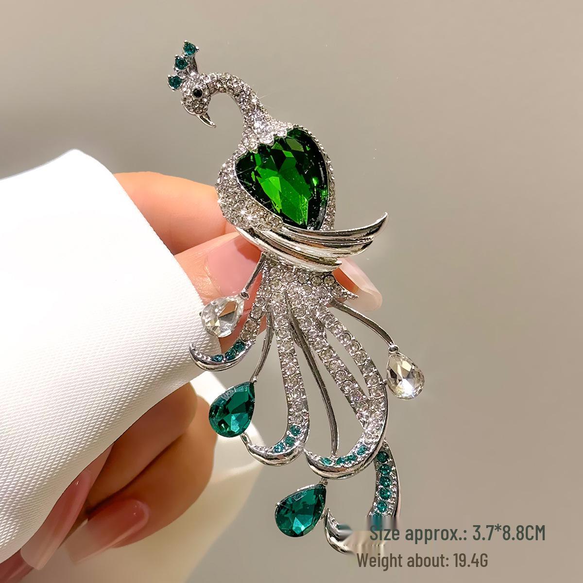 Брошь Феникс Павлин Сова: Элегантная женская булавка-корсаж