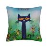 Petes  the Cat  Square Pillow Cases Cartoon  Cushion Cover Novelty Zippered Decorative Pillowcase for Bed X