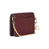 New COACH Glitter Twill Leather Shoulder Bag, Crossbody Bag, Wallet Mini Women's Burgundy CF469-IMBCY
