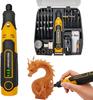 Resin Drill 3D Printed Resin Cured Sanding and Polishing Tool Kit, Mini Type-C Cordless Electric Rotary Sander with 57 Attachments for Drilling