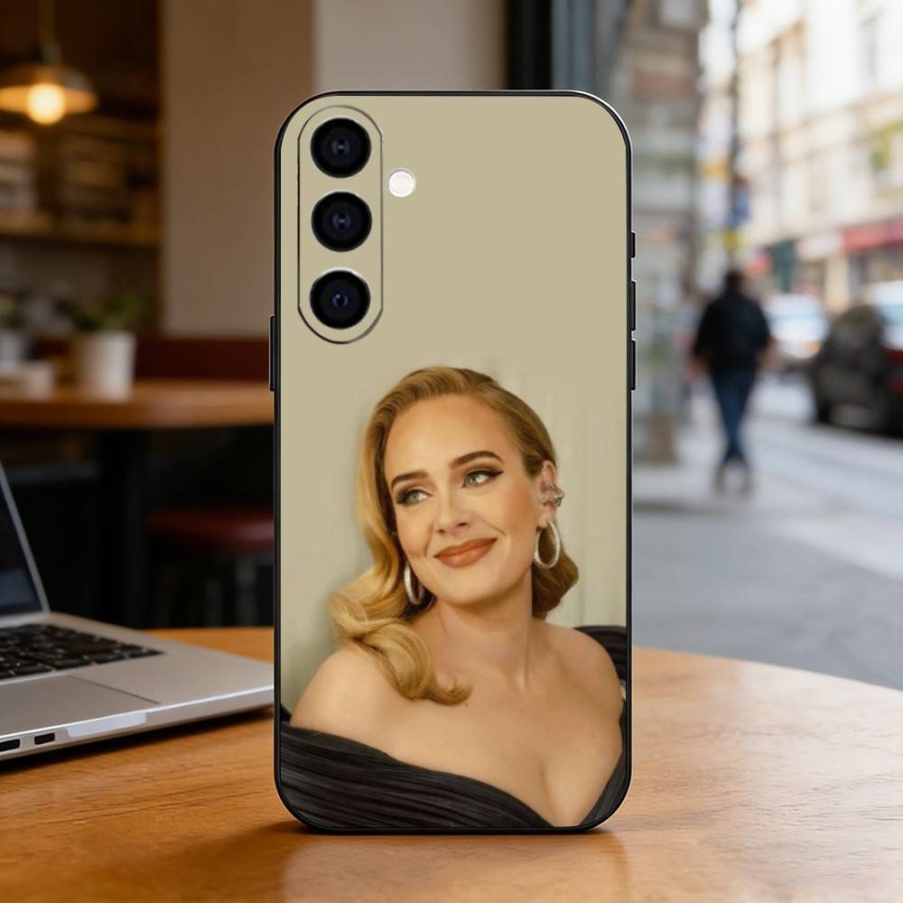 Adele Phone Case Black Silicone Soft For Samsung Galaxy A73,A72,A71,A70,A53,A52,A51