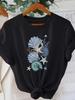 Women's Casual Short Sleeve with Seashell Starfish Graphic Pntri Harajuku Short Sleeve Casual Women's T-shirt Summer Clothing
