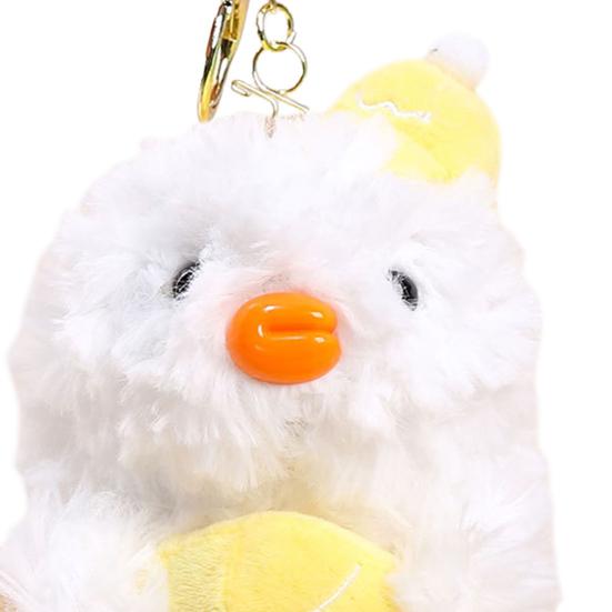 Baseball Duck Keychain Couples Plush Toy for Bags Backpacks Soft Stuffed Animal Keyring
