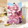 Dark Anime P-Puella Magi Madoka Magica Throw Lightweight 240G Flannel Blanket Soft Skin-Friendly For Summer Cooling