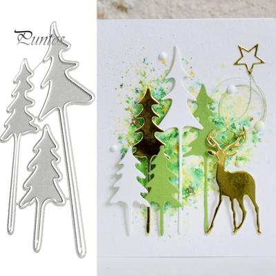 Albero di Natale in legno di cedro, fustella per album di ritagli fai da te, carta per biglietti