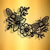 1 Stück Elegant Minimalistisch: Künstlerische Fleißige Bienen Blütenhonig Metallschild, Wandkunstwerk, Modernes Handwerksschild Hängende Dekoration, Geeignet für Büro