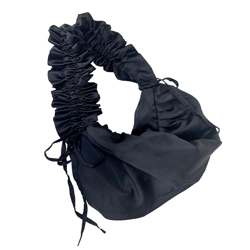 

[Lapimou] ruffle bag tote bag handbag handbag bag one shoulder tote frills ladies a4 Larger large capacity Popularity Fashionable cute (black)