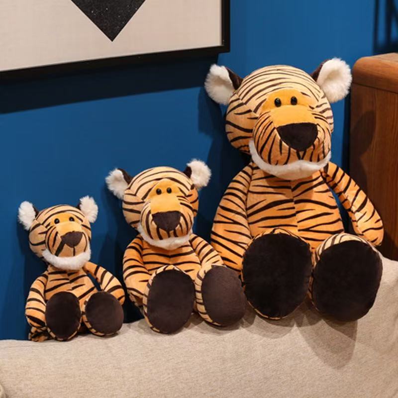 25CM Kawaii Zvířátka z Džungle Plyšové Hračky Lesní Zvířata Plyšový Pes Zebra Slon Lev Liška Žirafa Dětské Hračky Panenka Dárek k Narozeninám