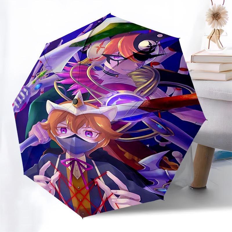 1pc Outdoor Umbrella with Anime Characters - Automatic Opening/Closing, Portable 3-Fold Design, 8-Rib Iron Frame - Perfect Gift for Fans, Travele