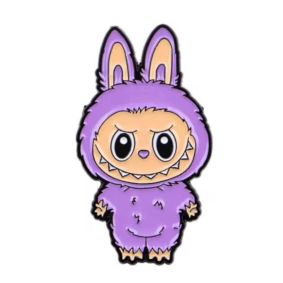 Nye 5 stk Tegneserie Monster Emailepin Anime Merker på Ryggsekk Brosjer for Kvinner Menn Reversnåler Cosplay Tilbehør Festgaver Labubu