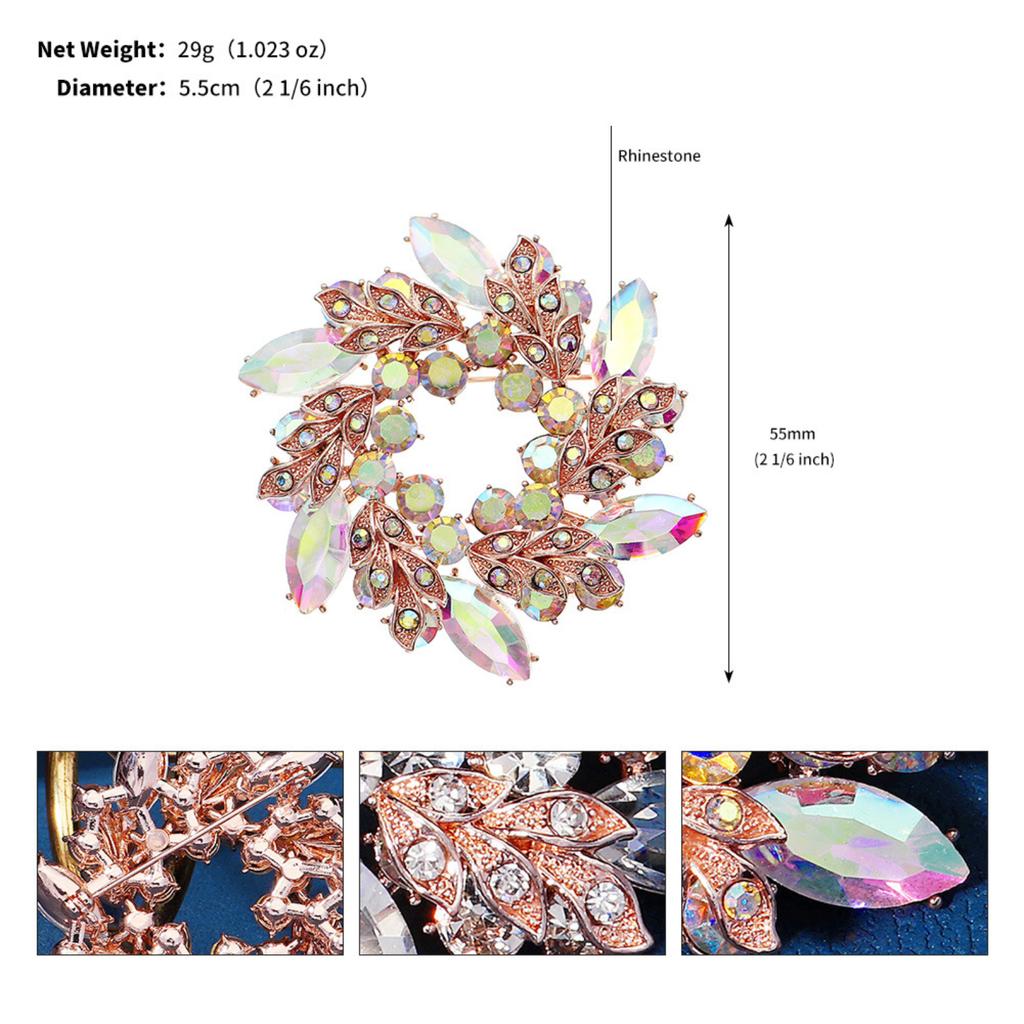 European And American Formal Wear Corsage Exquisite Socialite Banquet Full-diamond Brooch Women's Sophisticated Luxury Rhinestone Bridal Pin