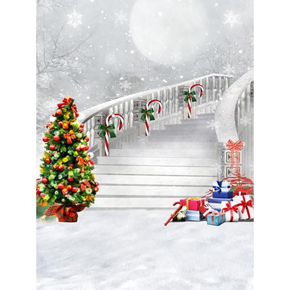 

Алмазная картина Рождественский снежный коридор Полная дрель Квадратная Алмазная вышивка Дерево Изображение Горный хрусталь Алмазная мозаика Рождественский подарок Домашний декор Full Square (20X30CM)