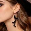Stylish Acrylic Accessories for Costumes 1 Pair Halloween Earrings Women, Gothic Dangle Earrings, Fashionable Lightweight Women Spooky Bat Pumpkin