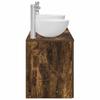 Bathroom Cabinet Set 3 Pcs Smoked Oak