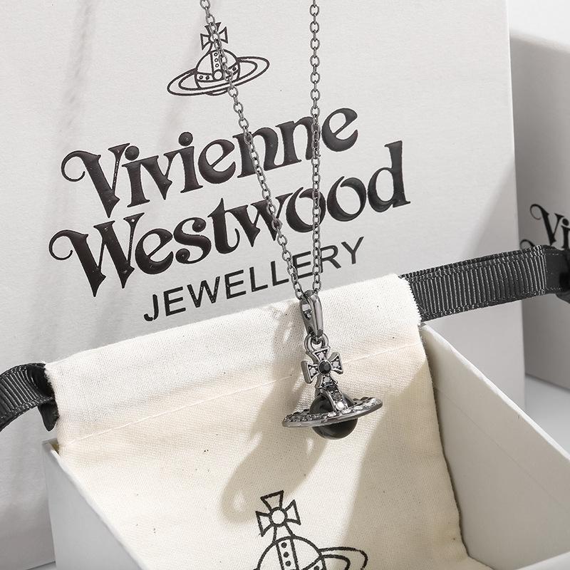 Empress Cixi Saturn Gradient Diamond Orb Necklace & Earrings Set for Women