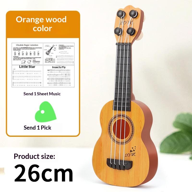 Mini Guitar 4 Strings Classical Ukulele Guitar Toy Musical Instruments For Kids Children Beginners Early Education Small Guitar