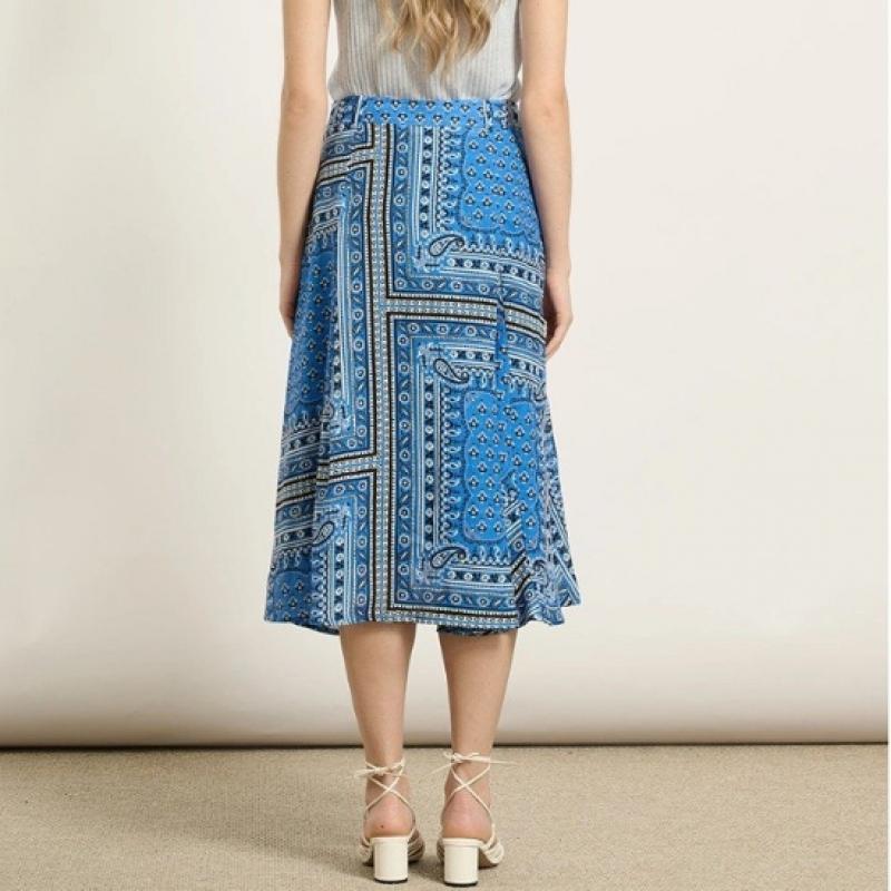 Bcbg Bandana Linen Skirt B5m5s239