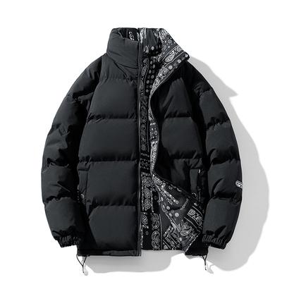 Winter Hong Kong Stijl Dubbelzijdige Katoen-gevoerde Kleding voor Heren, Los en Warm, Trendy, Knappe en Populaire Jassen, Veelzijdige Katoen-gevoerde Jassen