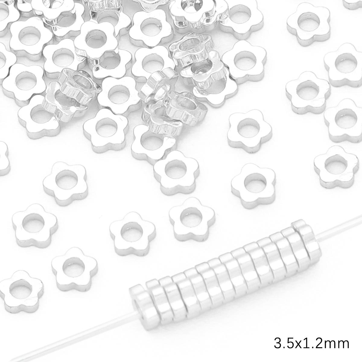 

Медные бусины-перегородки для ювелирных изделий ручной работы своими руками, 10 шт./пакет 3.5x1.2x1.2mm*10pcs/bag серебряный